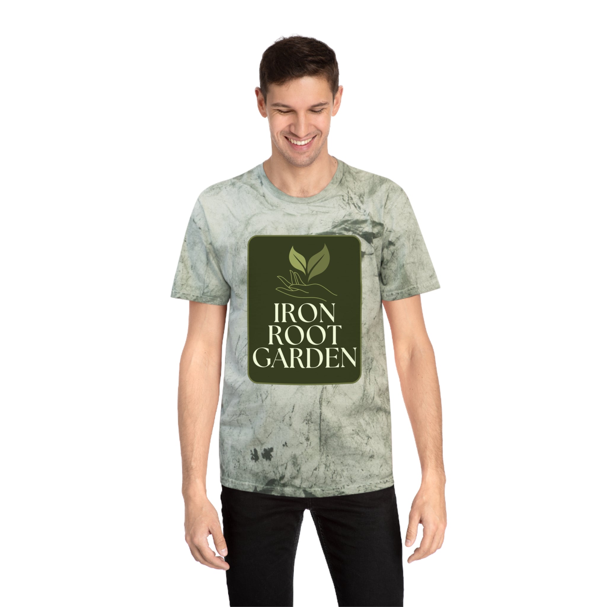 Iron Root Garden Unisex Green Color Blast T-Shirt