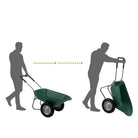 Heavy Duty 2-Wheel Multipurpose Rust Proof Wheelbarrow - Green-0