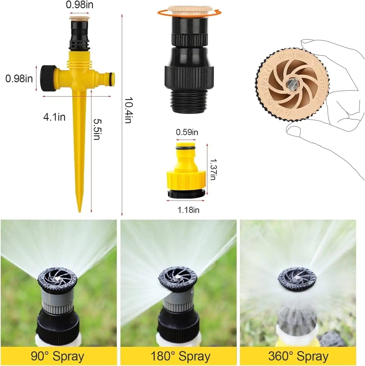 360 Rotation Garden Sprinkler Auto Irrigation Lawn Water Saver