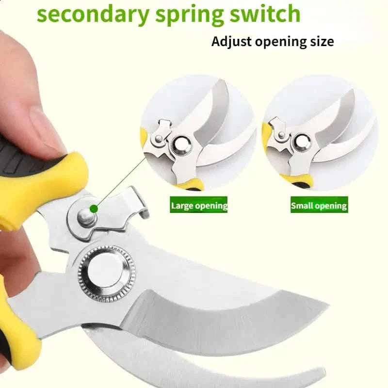 Heavy Duty Pruning Shears Stainless Steel Rust Proof Garden