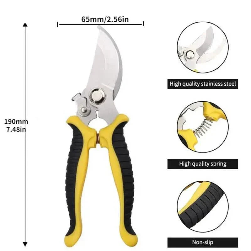 Heavy Duty Pruning Shears Stainless Steel Rust Proof Garden