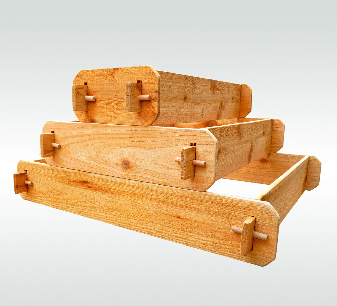 Timberlane Gardens Raised Garden Bed Kit 3 Tiered (1x3 2x3 3x3) Select Cedar Elevated Planter