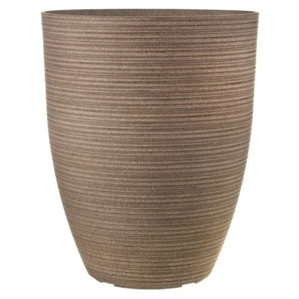Regency International Fiber Resin Carved Tall Planter 17"Dx21"H"-2