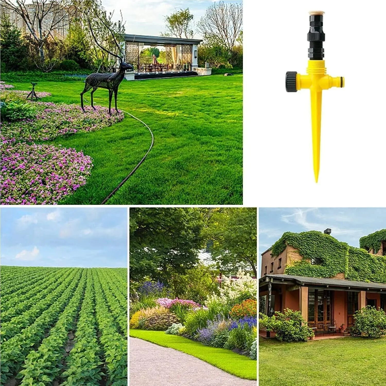 360 Rotation Garden Sprinkler Auto Irrigation Lawn Water Saver